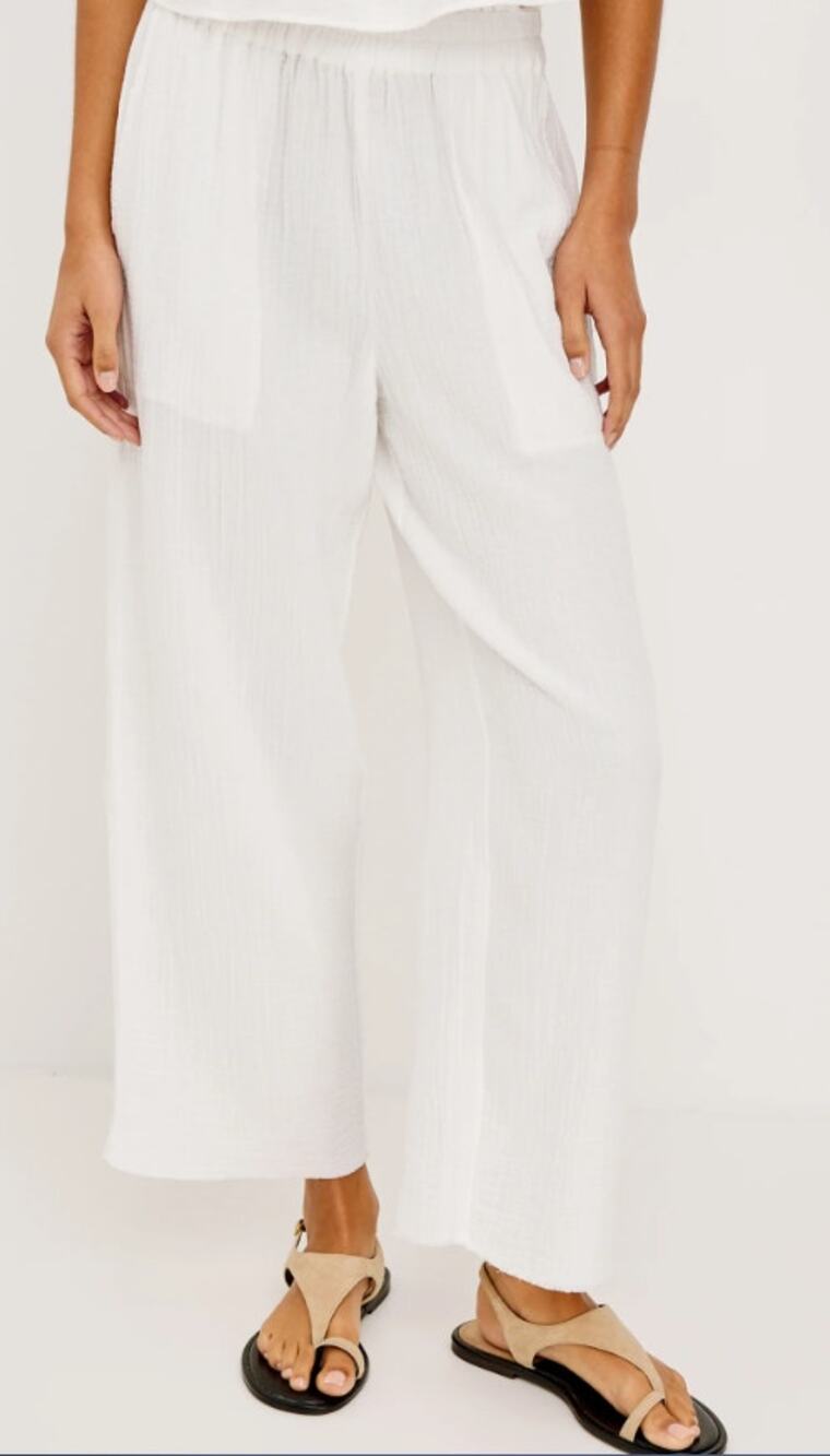 RAILS INTERNATIONAL WMNS XSMALL ORGANIC COTTON PANT WHITE THE ECO COLLECTION NEW